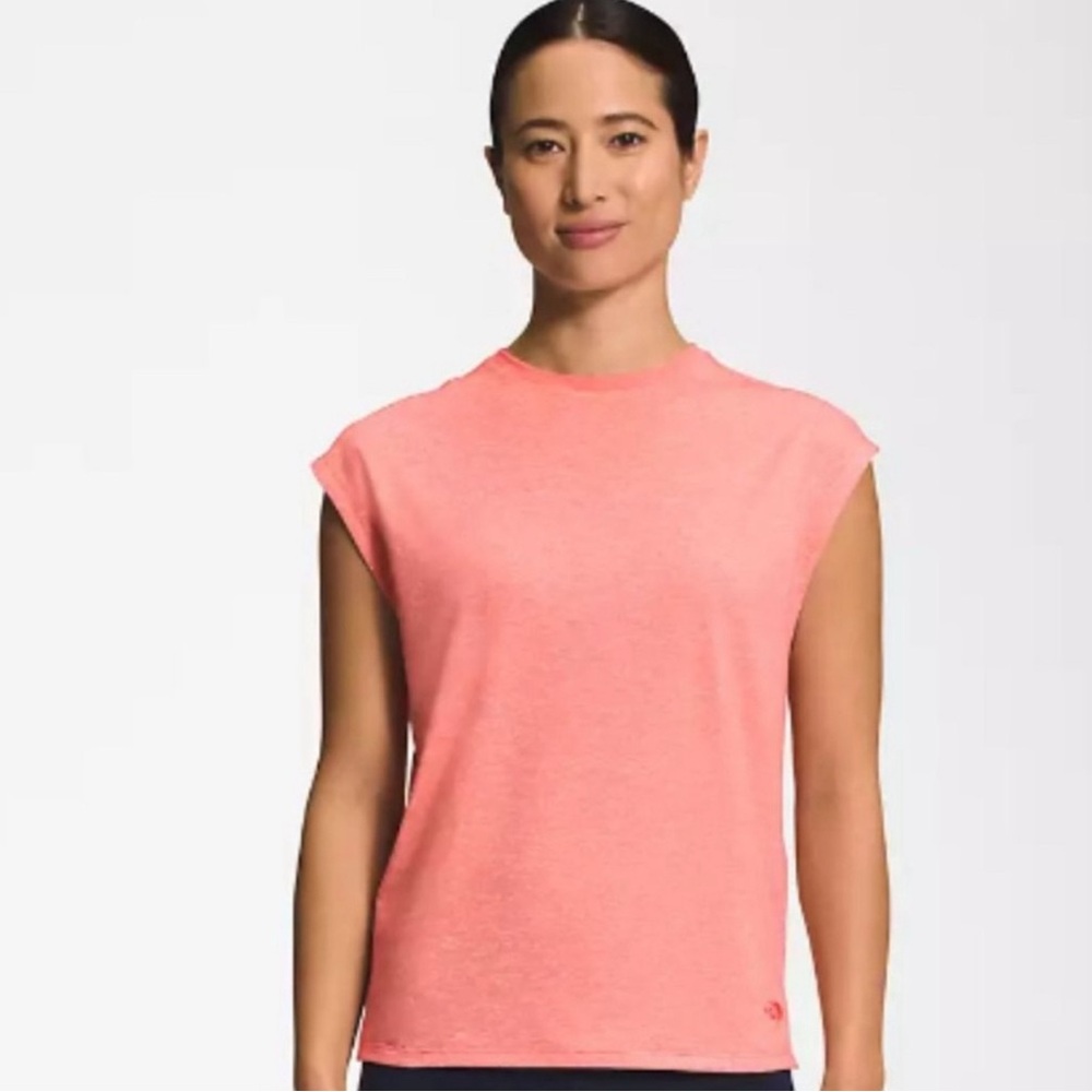 The North Face Dawndream Muscle Tee Retro Orange Heather Top Women S, XL NEW